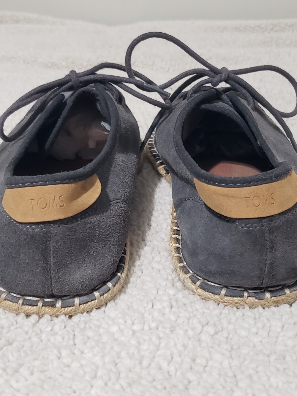 TOMS Gray Suede Diego Espadrille Shoes | Mens 12